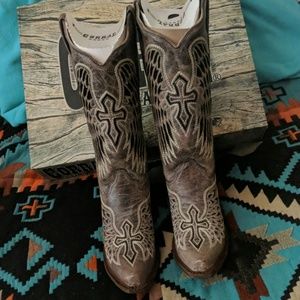 Corral Black Wing and Cross Boots